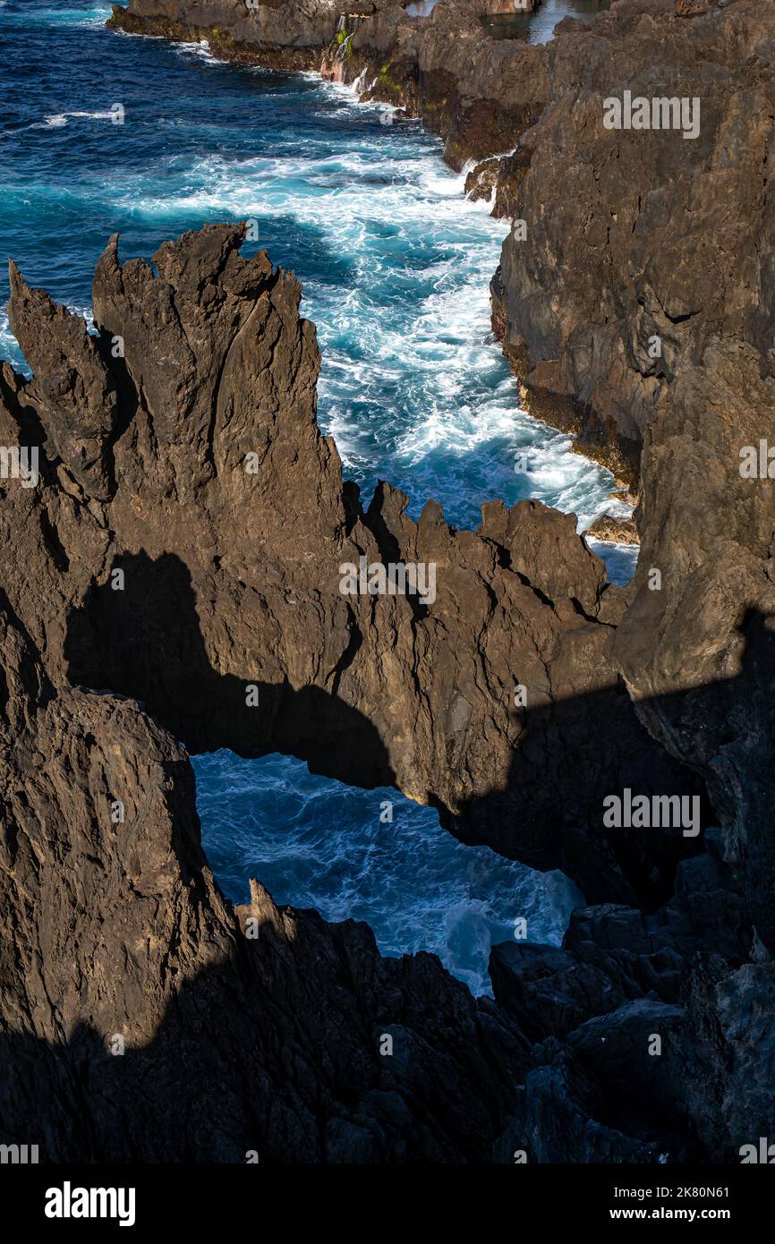 Municipalité de Porto Moniz sur l'île de Madère Banque D'Images