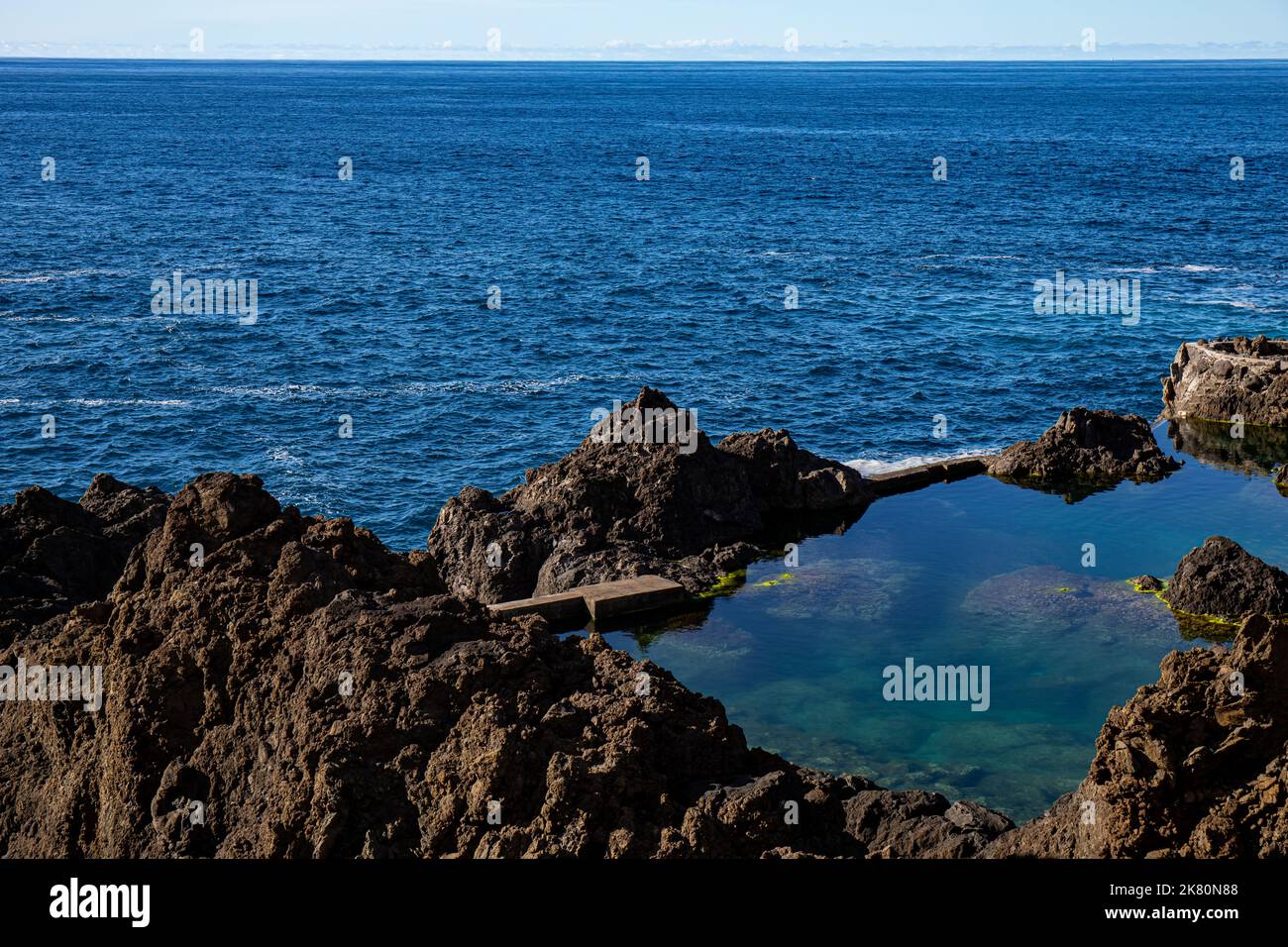 Municipalité de Porto Moniz sur l'île de Madère Banque D'Images