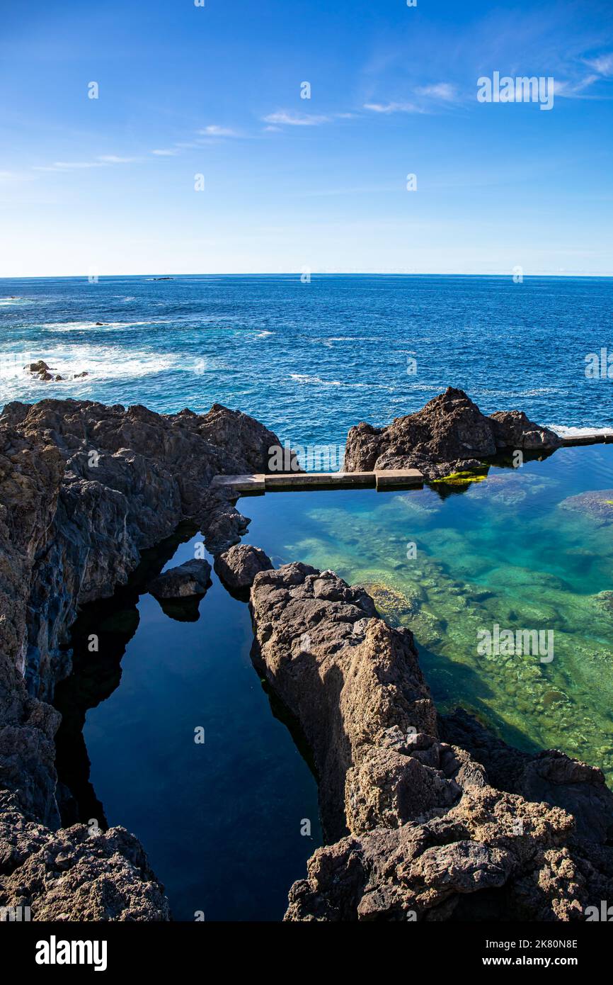 Municipalité de Porto Moniz sur l'île de Madère Banque D'Images