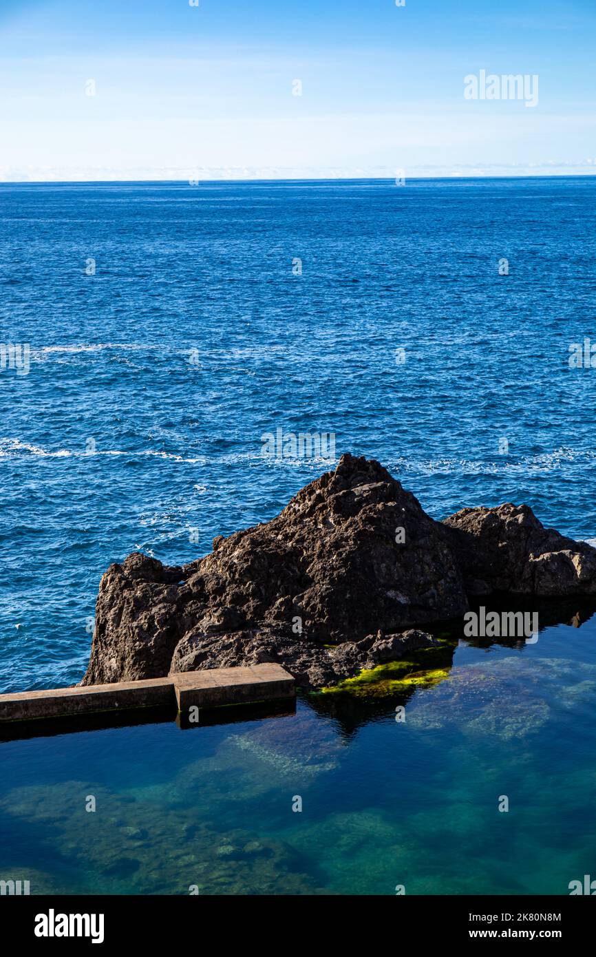 Municipalité de Porto Moniz sur l'île de Madère Banque D'Images