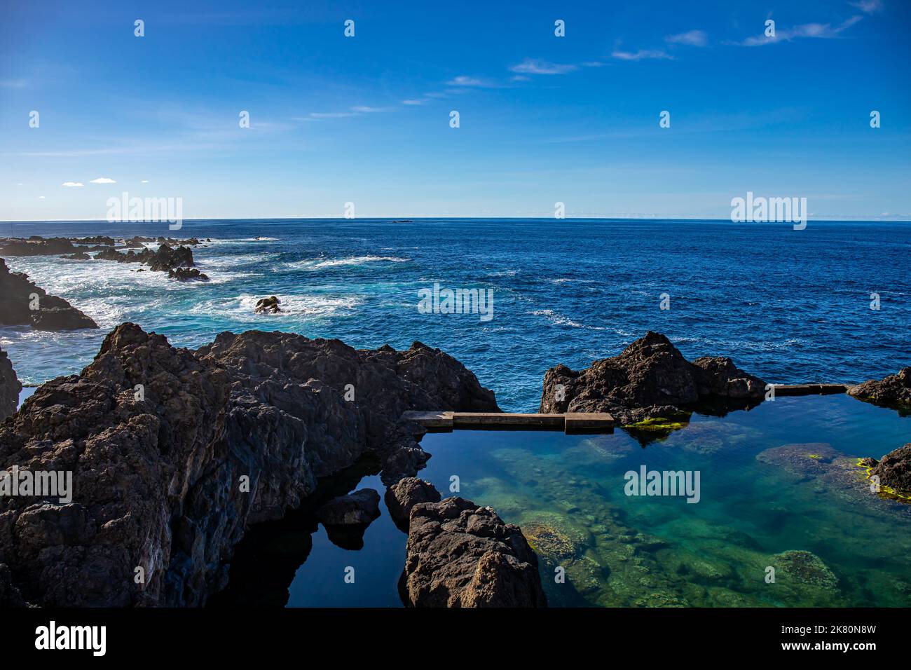 Municipalité de Porto Moniz sur l'île de Madère Banque D'Images