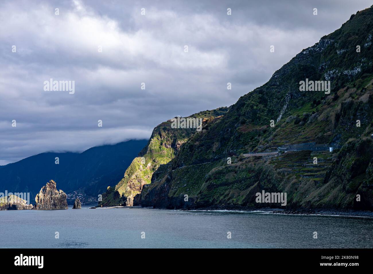Municipalité de Porto Moniz sur l'île de Madère Banque D'Images