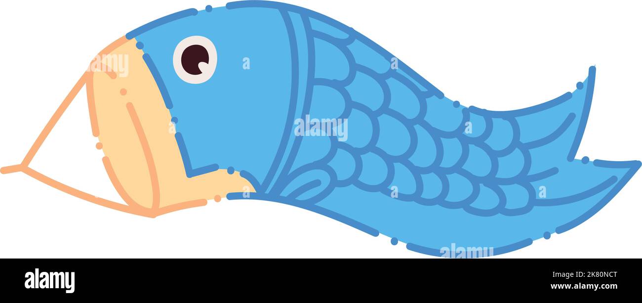 drapeau carpe de poisson koinodori Illustration de Vecteur