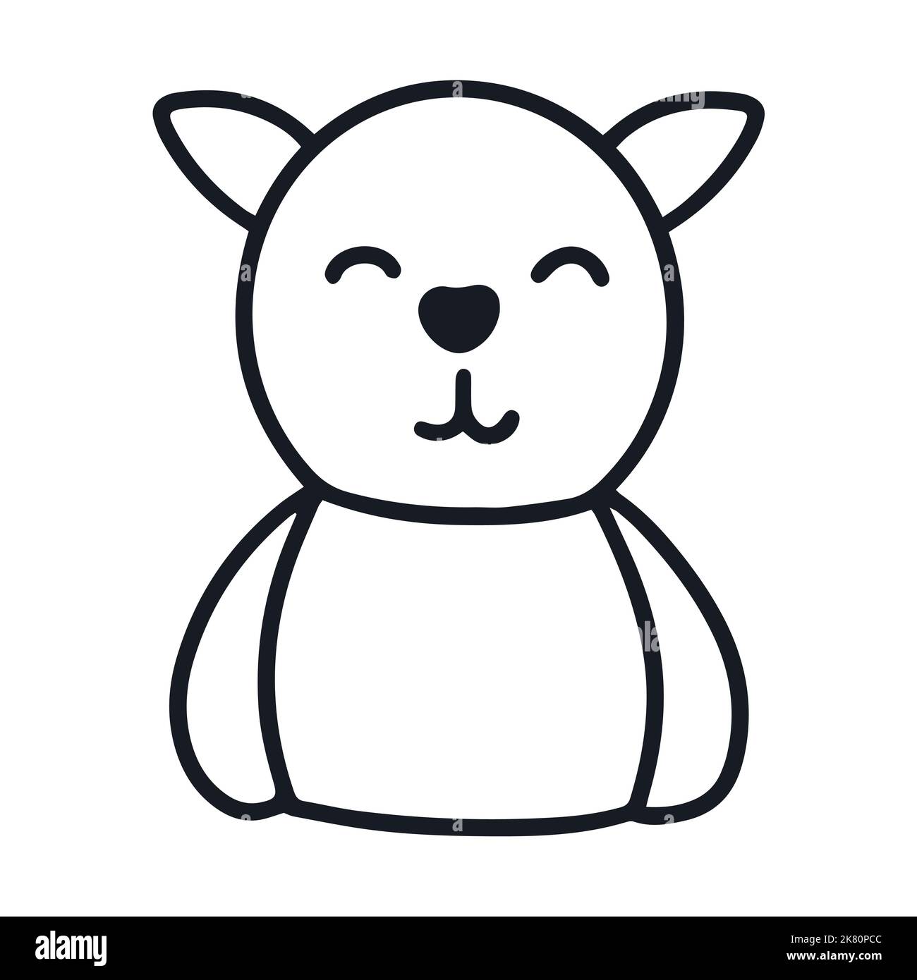 Illustration de l'enliseur du personnage d'origine Cat Illustration de Vecteur