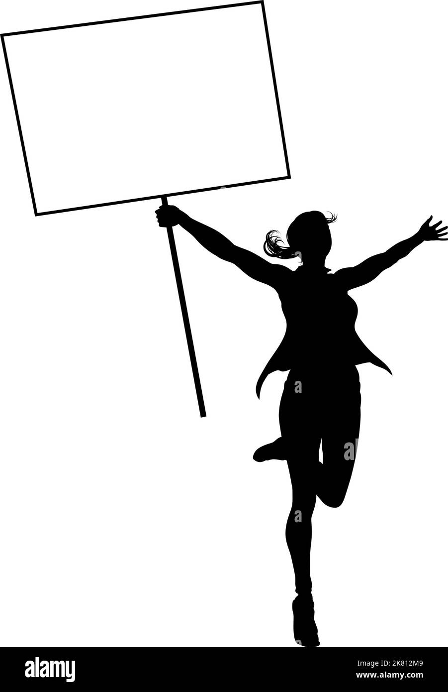 Manifestation Rallye Mars Piquet signe Silhouette personne Illustration de Vecteur