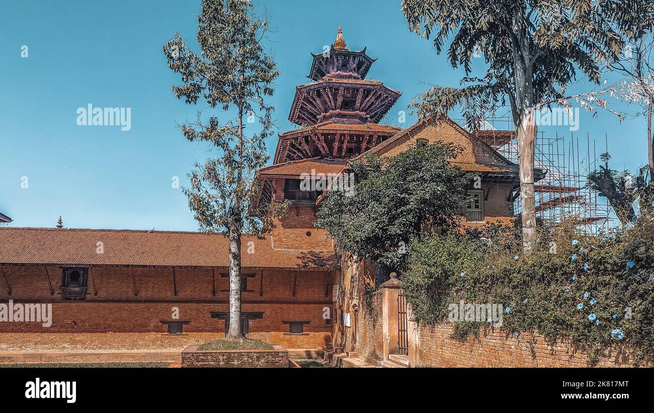 Vue extérieure du Musée Patan à Lalitpur, Népal Banque D'Images