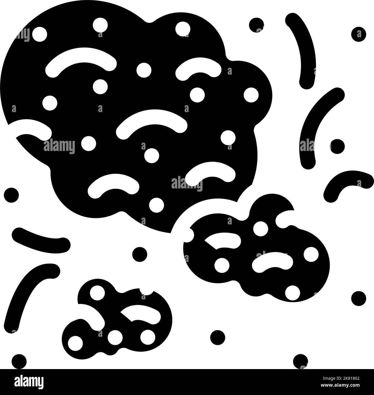 illustration du vecteur d'icône de glyphe de particules de poussière Illustration de Vecteur