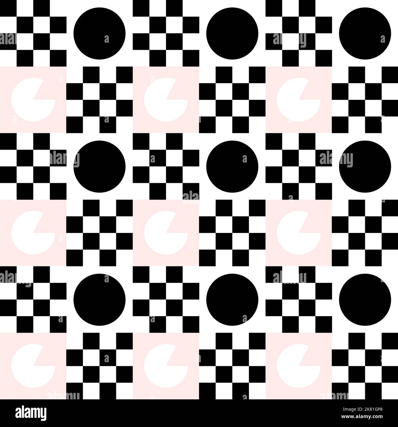 Motif vectoriel sans couture en formes géomentriques noires Illustration de Vecteur