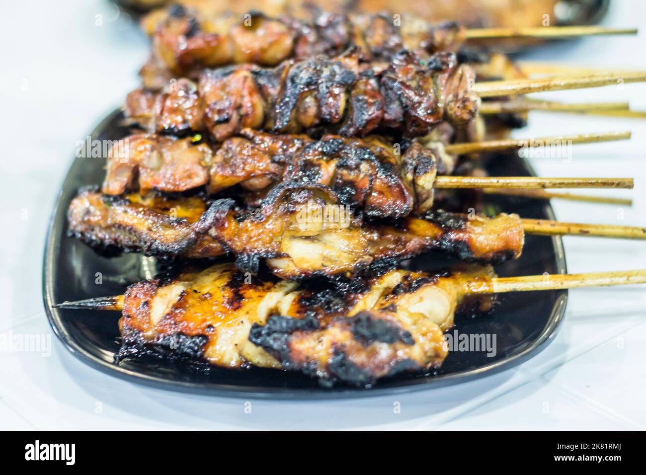 Barbecue de porc dans un restaurant local à Cebu City, Philippines Banque D'Images