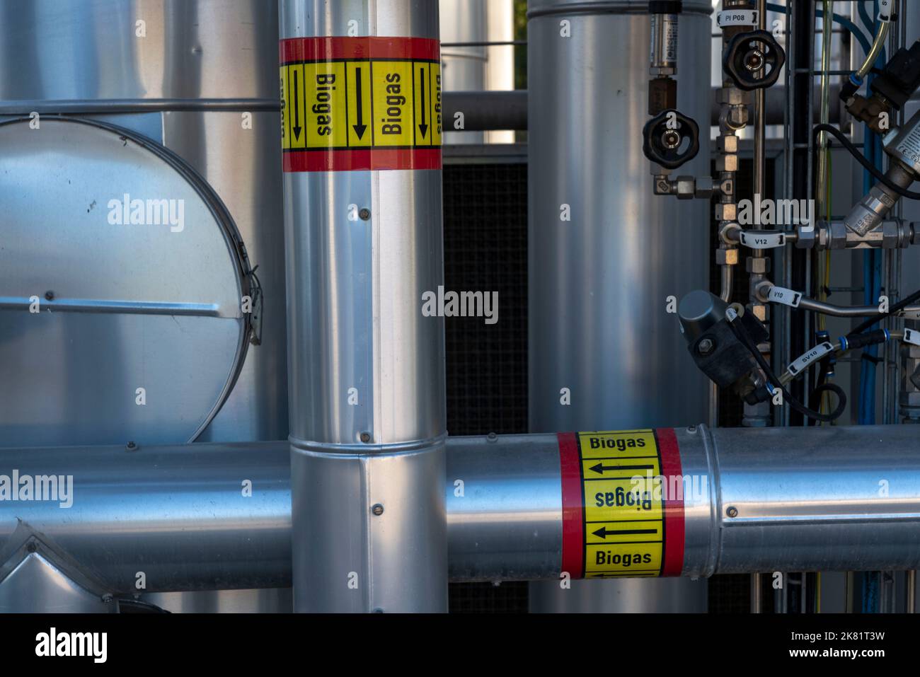 Usine de valorisation du biogaz, purification du biogaz à partir de ...