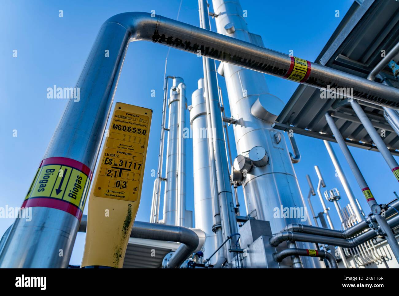Usine de valorisation du biogaz, purification du biogaz à partir de ...