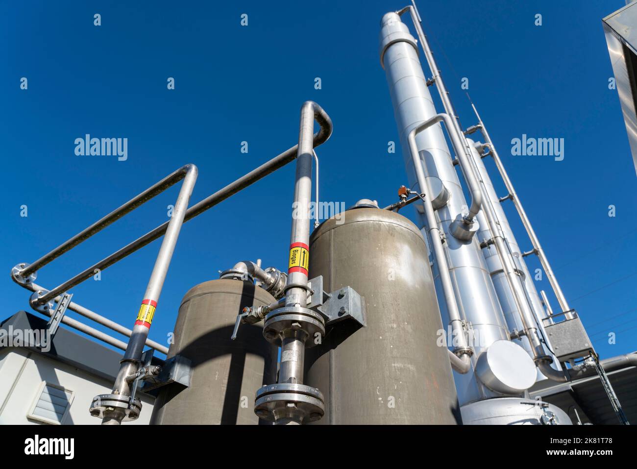 Usine de valorisation du biogaz, purification du biogaz à partir de ...