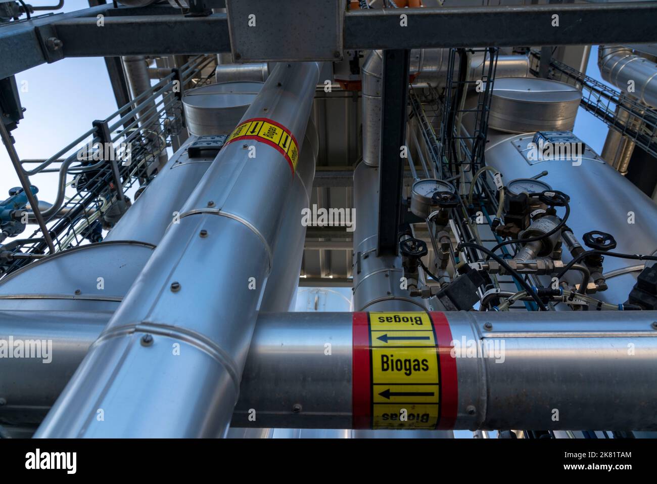 Usine de valorisation du biogaz, purification du biogaz à partir de ...