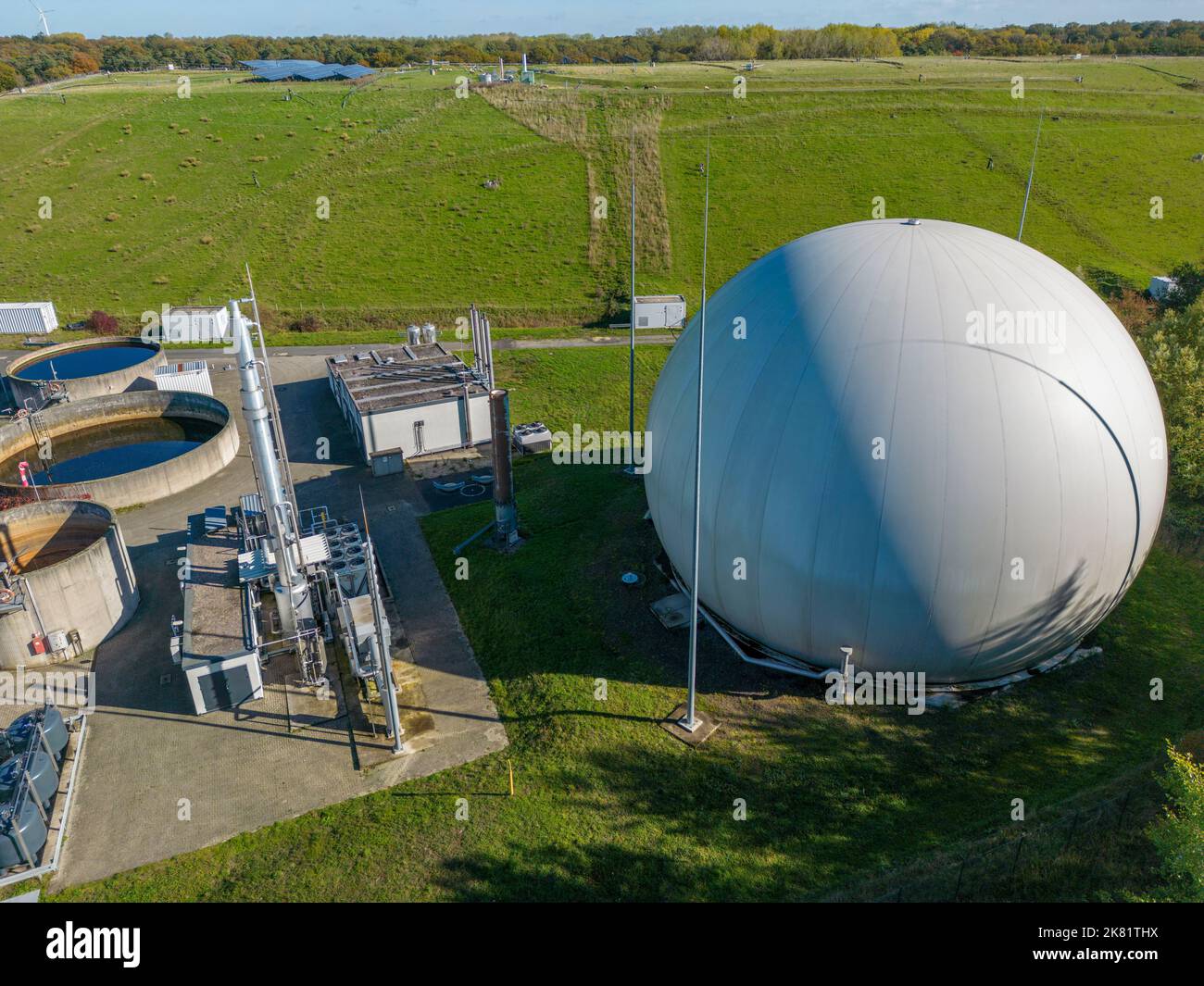Stockage de biogaz, usine de valorisation de biogaz, purification de ...