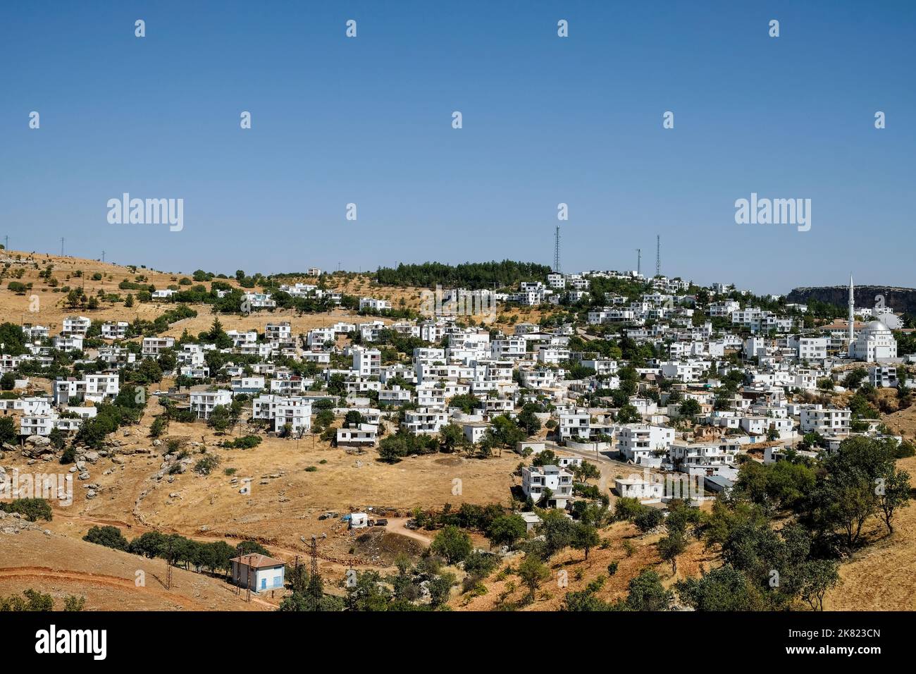 Vue depuis le district d'Egil de la province de Diyarbakir. Banque D'Images