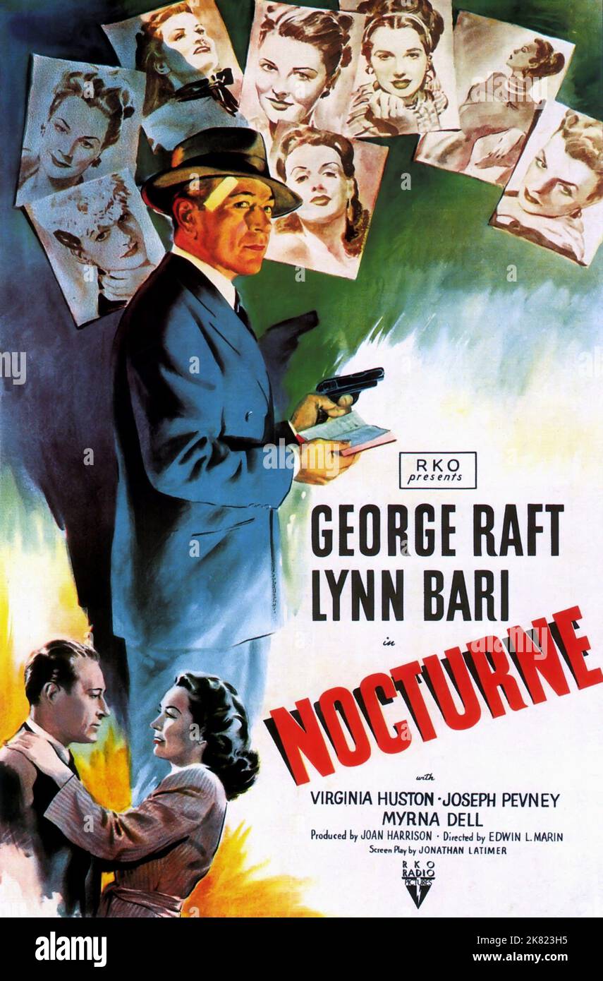 George Raft Poster film nocturne (1947) réalisateur : Edwin L. Marin 09 novembre 1946 **AVERTISSEMENT** cette photographie est à usage éditorial exclusif et est protégée par les droits d'auteur de RKO RADIO PICTURES et/ou du photographe désigné par le film ou la société de production et ne peut être reproduite que par des publications en liaison avec la promotion du film ci-dessus. Un crédit obligatoire pour LES IMAGES DE RADIO RKO est requis. Le photographe doit également être crédité lorsqu'il est connu. Aucune utilisation commerciale ne peut être accordée sans autorisation écrite de The film Company. Banque D'Images