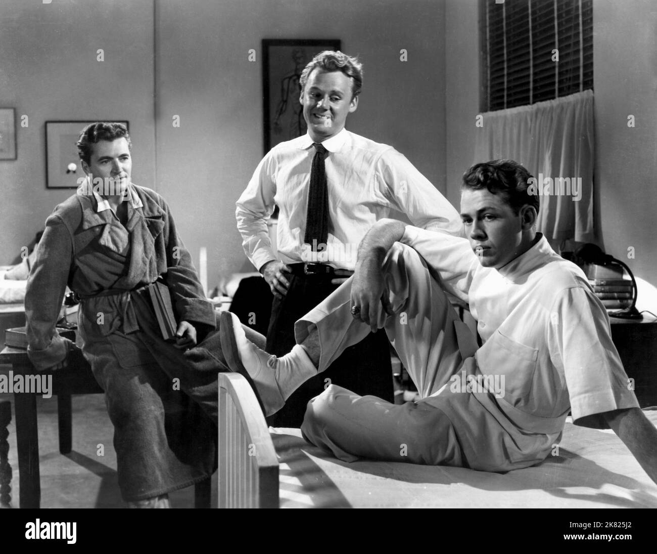 Scène avec Van Johnson film DocGillespie'S New Assistant (1942) personnages : DocRandall 'Red' Adams réalisateur : Willis Goldbeck 08 mai 1942 **AVERTISSEMENT** cette photographie est à usage éditorial seulement et est la propriété de MGM et/ou du photographe assigné par la société de production et ne peut être reproduite que par des publications en conjonction avec la promotion du film ci-dessus. Un crédit obligatoire à MGM est requis. Le photographe doit également être crédité lorsqu'il est connu. Aucune utilisation commerciale ne peut être accordée sans autorisation écrite de The film Company. Banque D'Images