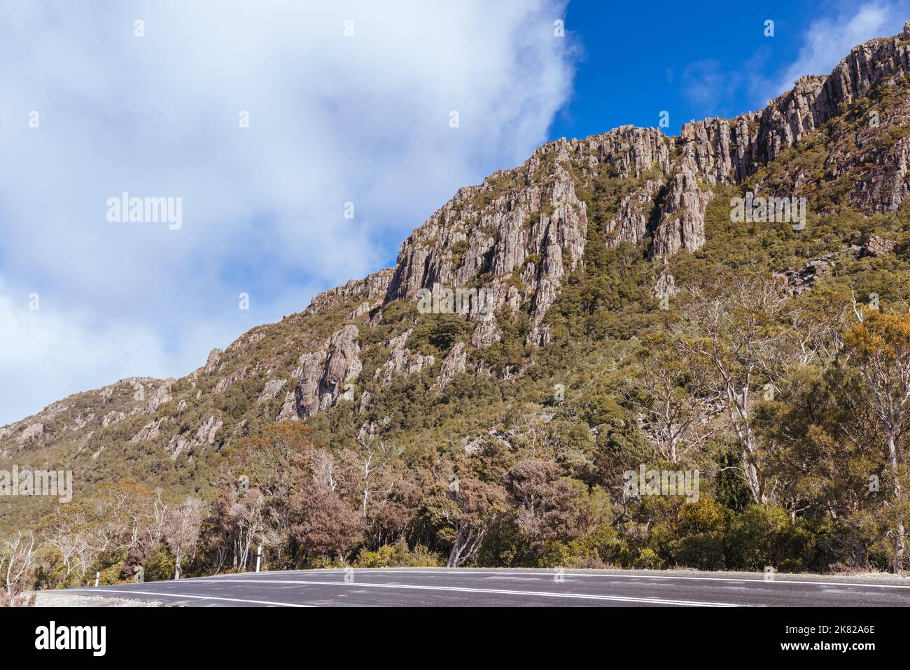Highland Lakes Rd en Tasmanie Australie Banque D'Images