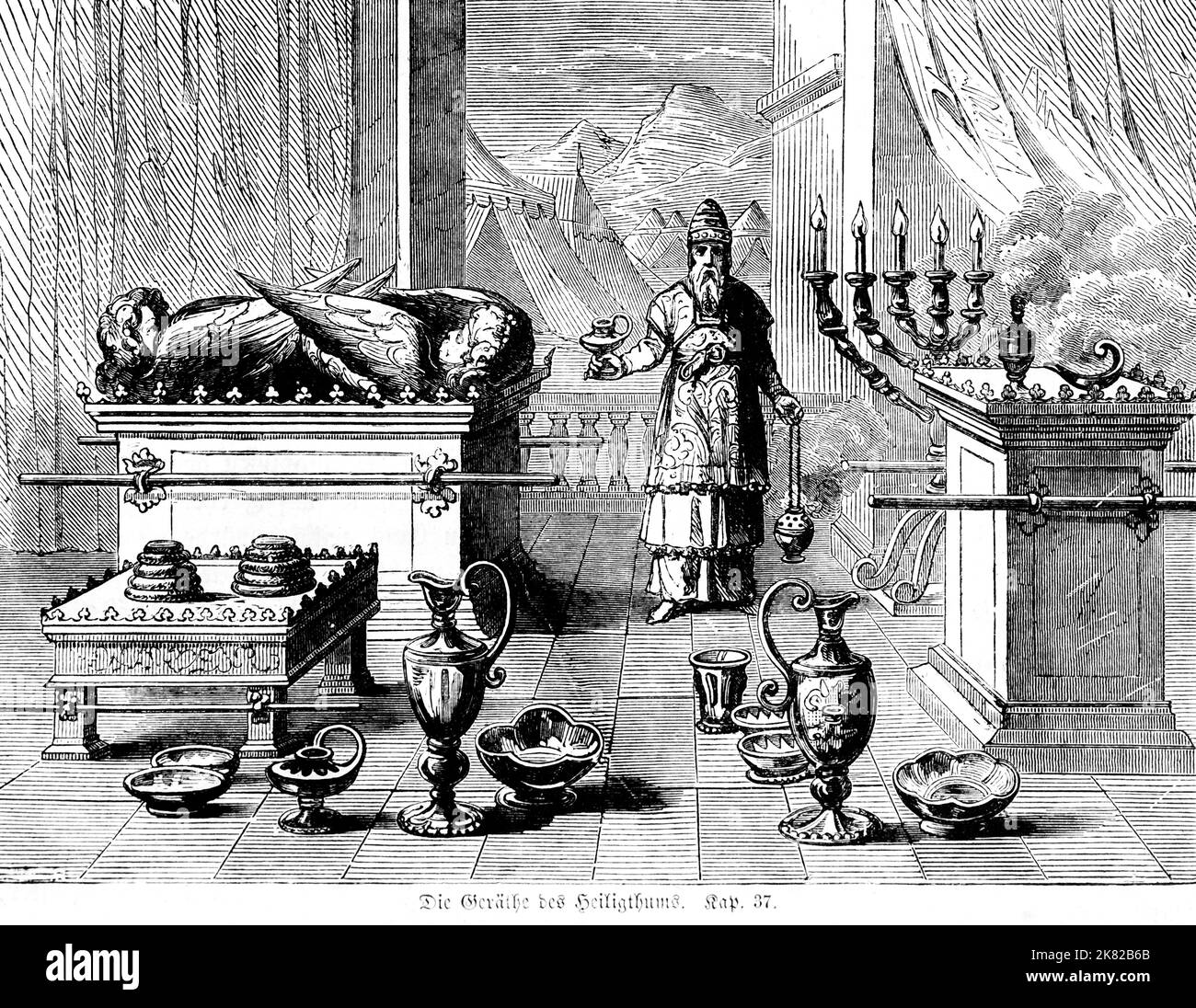 Articles saints, Bible, ancien Testament, deuxième Livre de Moïse, Genèse, illustration historique 1850 Banque D'Images