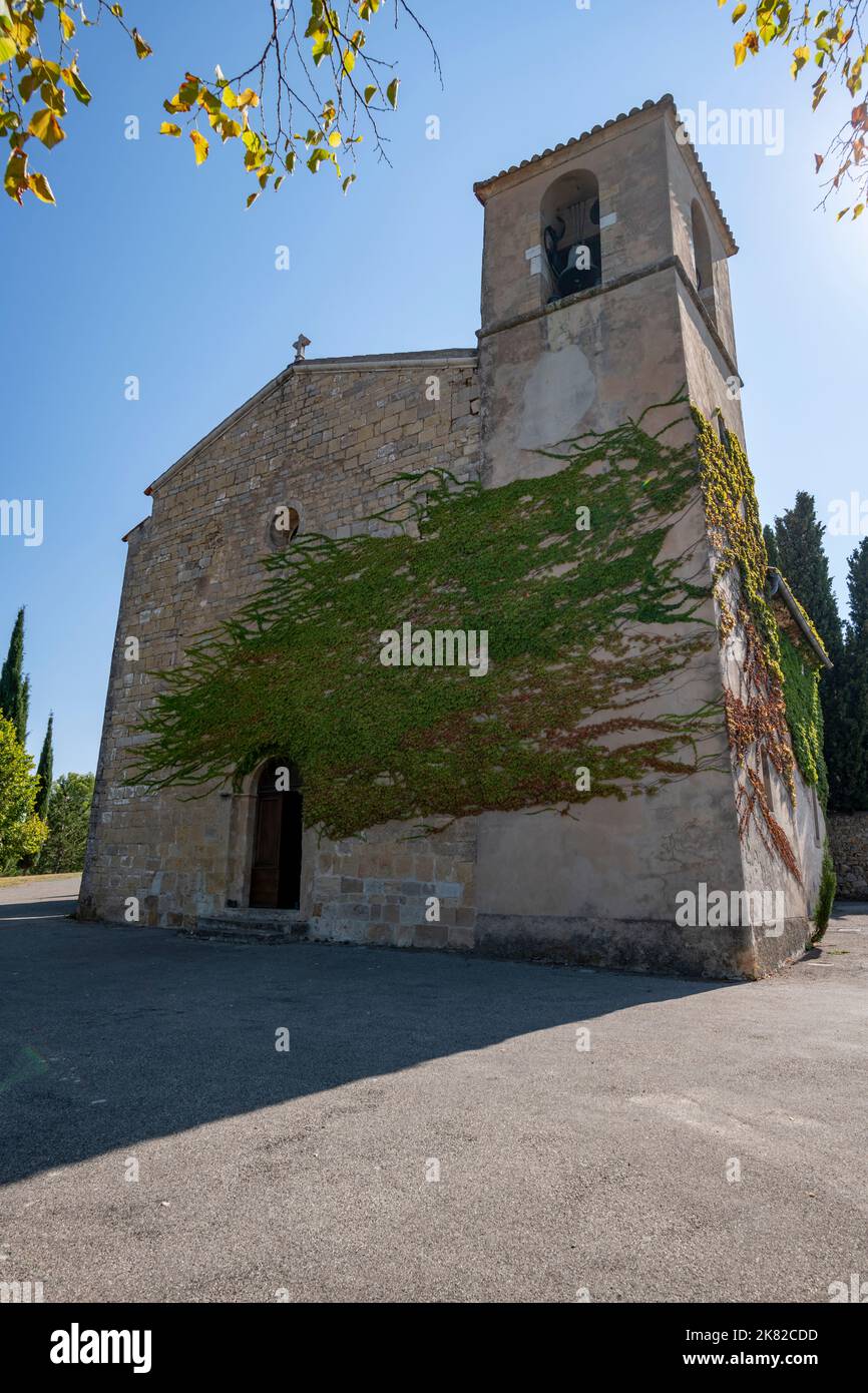 Église Saint-Denis à Tourtour, sud de la France Banque D'Images