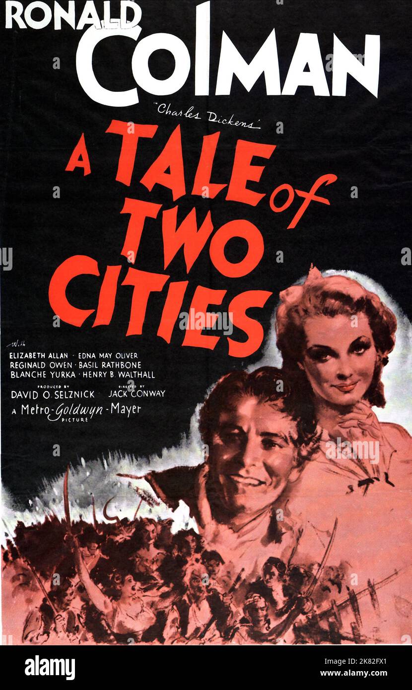 Film Poster film: A Tale of Two Cities (USA 1935) / basé sur le livre de Charles Dickens Directeur: Jack Conway 15 décembre 1935 **AVERTISSEMENT** cette photo est destinée à un usage éditorial exclusif et est le copyright de MGM et/ou le photographe assigné par la Société de film ou de production et ne peut être reproduite que par des publications en conjonction avec la promotion du film ci-dessus. Un crédit obligatoire pour MGM est requis. Le photographe doit également être crédité lorsqu'il est connu. Aucune utilisation commerciale ne peut être accordée sans l'autorisation écrite de la Société du film. Banque D'Images