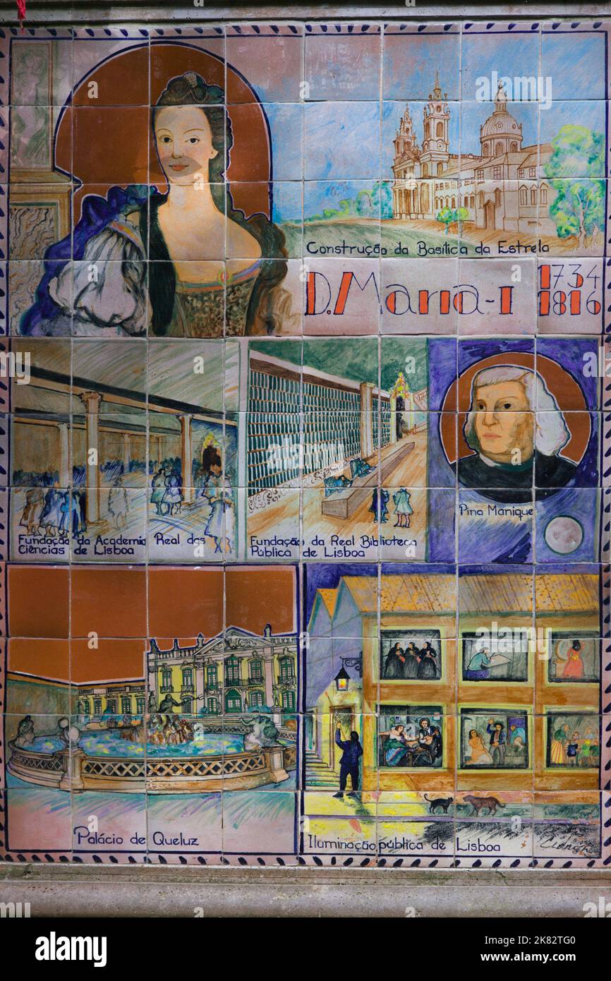 Portugal, Madère, Monte Palace, jardin tropical, fresque, Banque D'Images