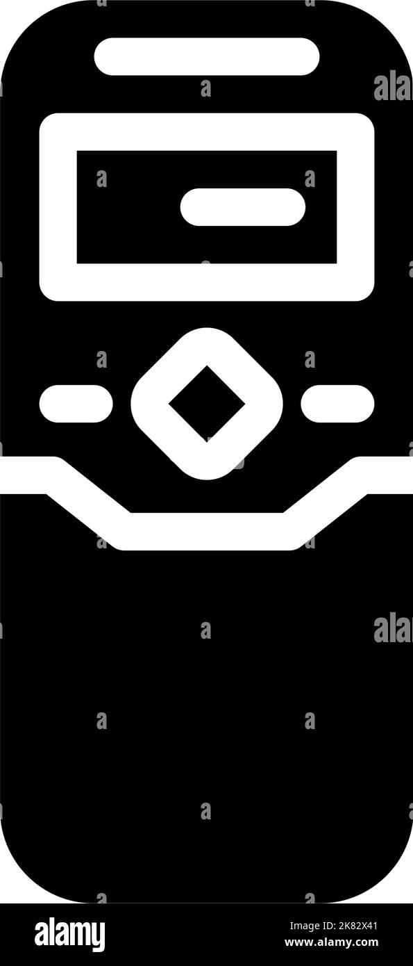 illustration vectorielle d'icône de glyphe de gadget rétro de téléphone mobile Illustration de Vecteur