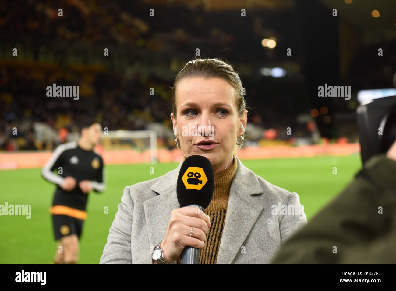 Radiodiffuseur Lynsey Hooper au stade Molineux 04/01/2020 Banque D'Images