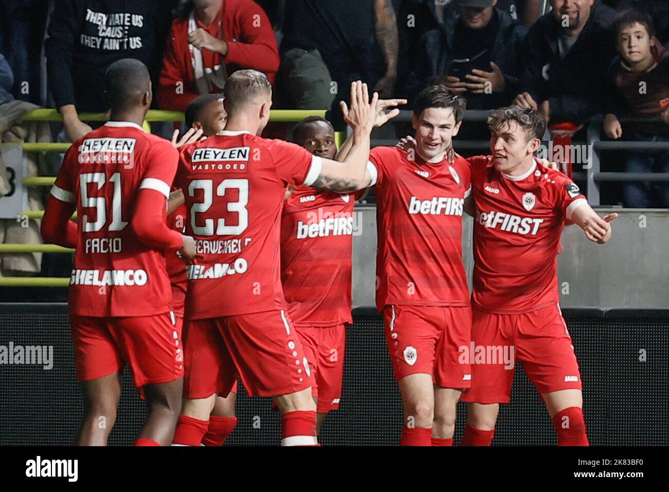 Anvers, Belgique. 20th octobre 2022. Le Jurgen Peter Ekkelenkamp d'Anvers célèbre après avoir obtenu son score lors d'un match de football entre le Royal Antwerp FC et LE KV Oostende, le jeudi 20 octobre 2022 à Anvers, le 13 e jour de la première division du championnat belge de la « Jupiler Pro League » en 2022-2023. Credit: Belga News Agency/Alay Live News Banque D'Images