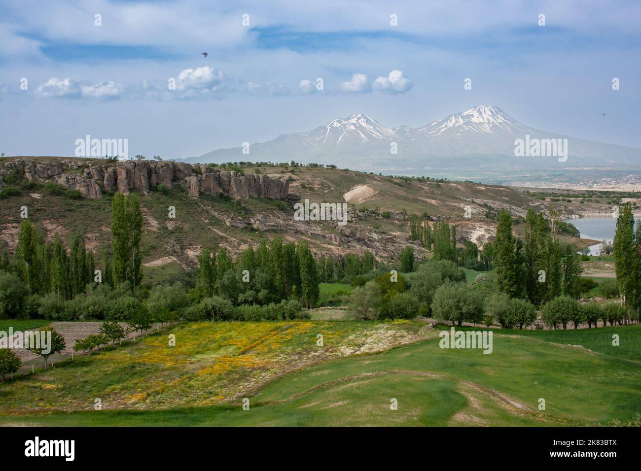 Paysage rural dans la région de la Cappadoce en Turquie Banque D'Images