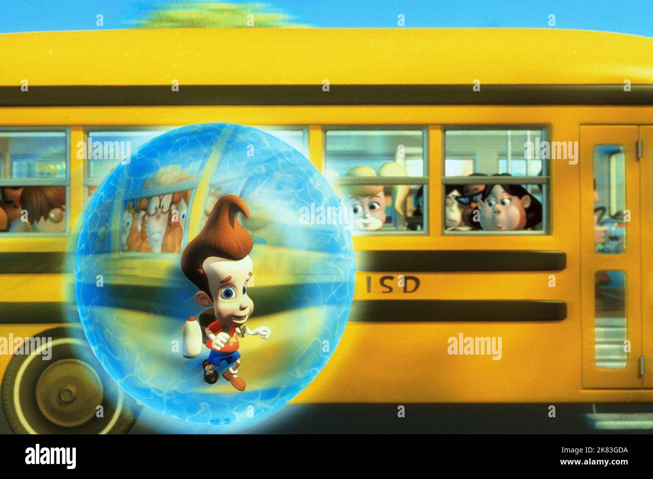 Film Jimmy & Gravity Bubble : Jimmy Neutron : Garçon Genius (2001) 09 décembre 2001 **AVERTISSEMENT** cette photographie est destinée à un usage éditorial exclusif et est le copyright de PARAMOUNT et/ou du photographe attribué par la Société de film ou de production et ne peut être reproduite que par des publications en conjonction avec la promotion du film ci-dessus. Un crédit obligatoire pour PARAMOUNT est requis. Le photographe doit également être crédité lorsqu'il est connu. Aucune utilisation commerciale ne peut être accordée sans l'autorisation écrite de la Société du film. Banque D'Images