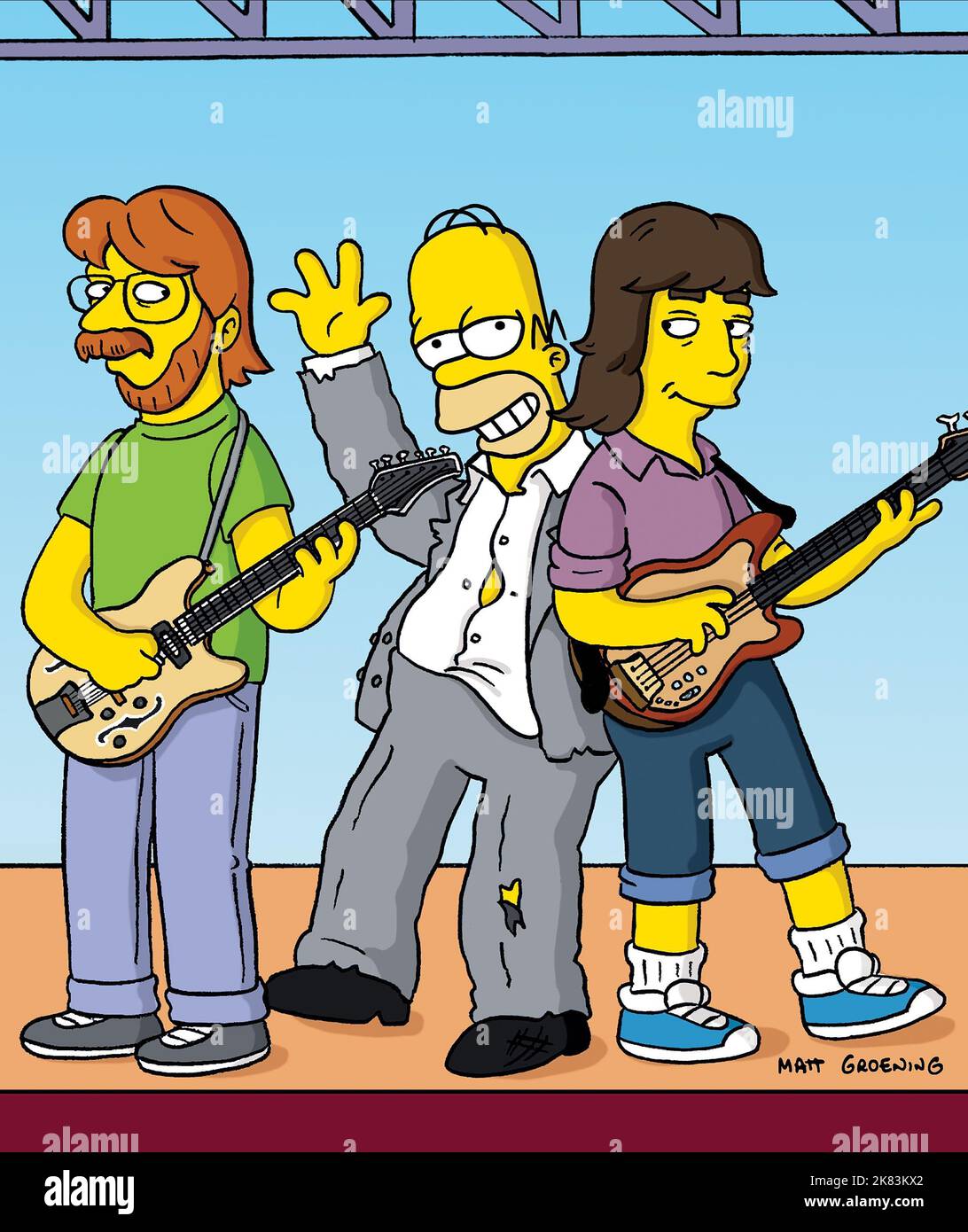 Trey Anastasio, Homer Simpson & Mike Gordon Television: The Simpsons : saison 13 (TV-série) USA 1989-, / Episode 13,16: 'Week-end à Burnsie' (Dir. Michael Marcantel, 2002) 06 novembre 2001 **AVERTISSEMENT** cette photographie est destinée à un usage éditorial exclusif et est protégée par les droits d'auteur de 20th CENTURY FOX TELEVISION et/ou du photographe attribué par la Société de film ou de production et ne peut être reproduite que par des publications dans le cadre de la promotion du film ci-dessus. Un crédit obligatoire pour LA TÉLÉVISION FOX 20th CENTURY est requis. Le photographe doit également être crédité lorsqu'il est connu. Aucune utilisation commerciale ne peut Banque D'Images