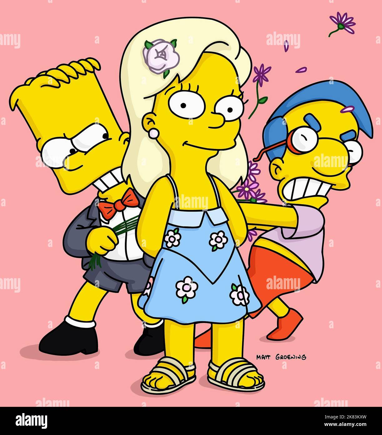 Bart Simpson, Greta & Millhouse Television: The Simpsons : Season 13 (TV-Serie) USA 1989-, / Episode 13,11: 'The Bart veut ce qu'il veut' (Dir. Michael Polcino, 2002) 06 novembre 2001 **AVERTISSEMENT** cette photographie est à usage éditorial seulement et est le droit d'auteur de 20th CENTURY FOX TELEVISION et/ou le photographe assigné par la Société de film ou de production et ne peut être reproduite que par des publications dans le cadre de la promotion du film ci-dessus. Un crédit obligatoire pour LA TÉLÉVISION FOX 20th CENTURY est requis. Le photographe doit également être crédité lorsqu'il est connu. Aucune utilisation commerciale ne peut être g Banque D'Images