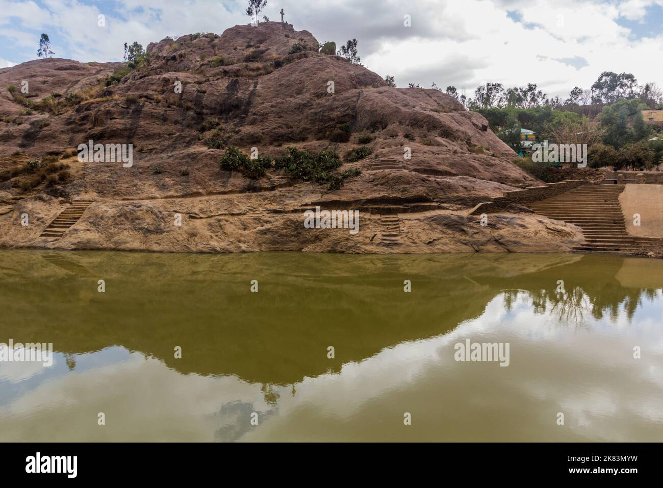 Salle de bain de la reine de Sheba à Axum, en Éthiopie Banque D'Images