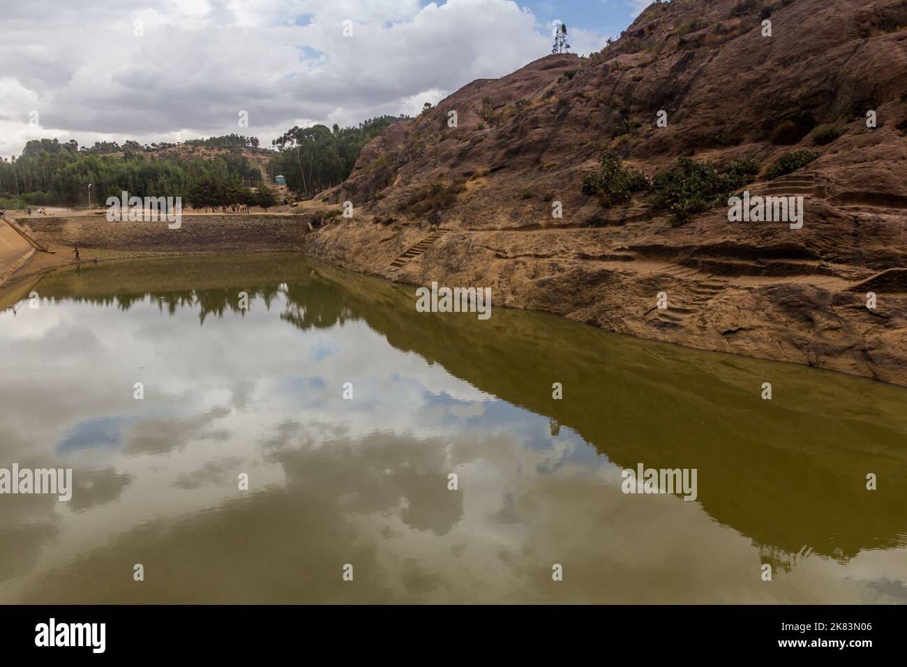 Salle de bain de la reine de Sheba à Axum, en Éthiopie Banque D'Images
