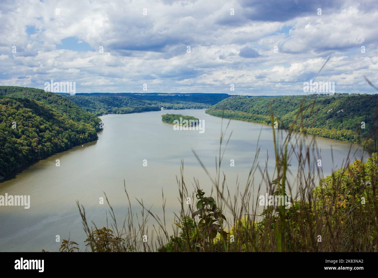 Vues depuis Pinnacle point dans le comté de Lancaster, Pennsylvanie Banque D'Images