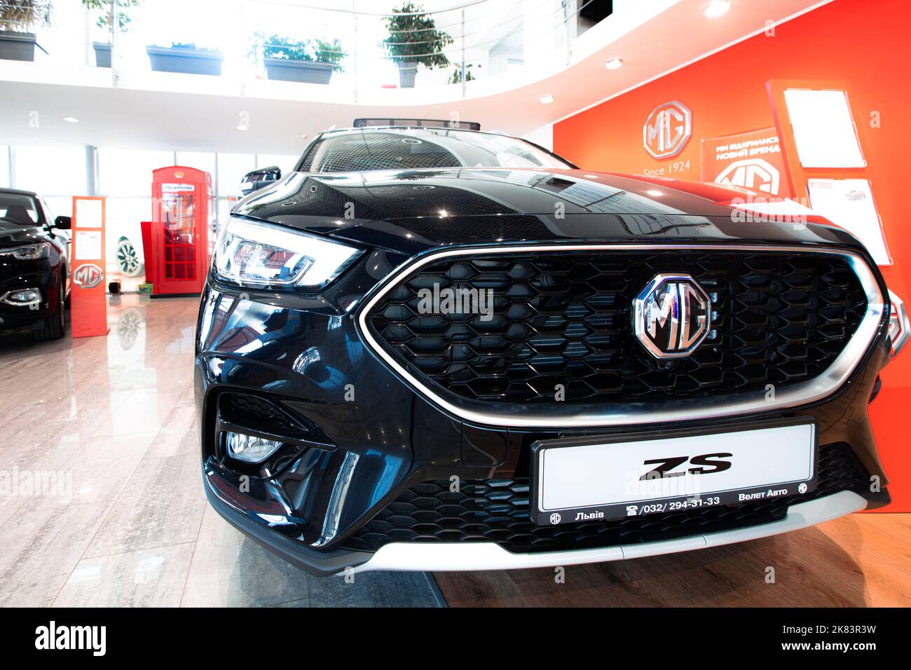 Lviv, Ukraine - 17 octobre 2022: Noir MG ZS car Banque D'Images