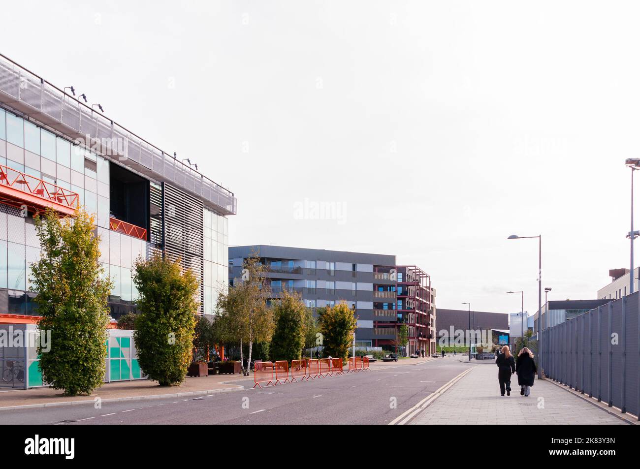 Ici, complexe médiatique et parc technologique de l'est situé près du parc olympique de l'est de Londres, Hackney Wick Banque D'Images