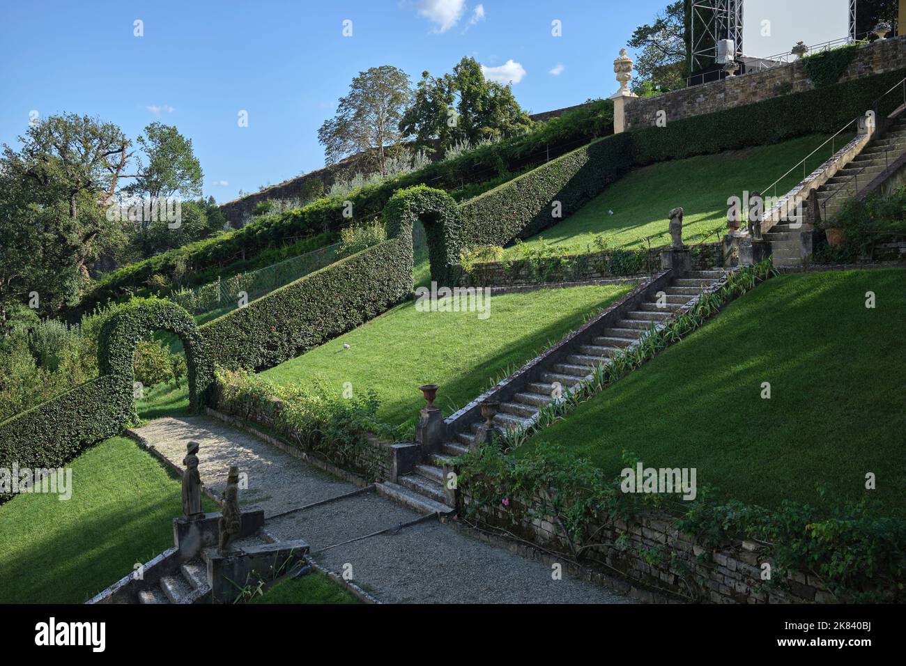 Le jardin à l'italienne Bardini Gardens Florence Italie Banque D'Images