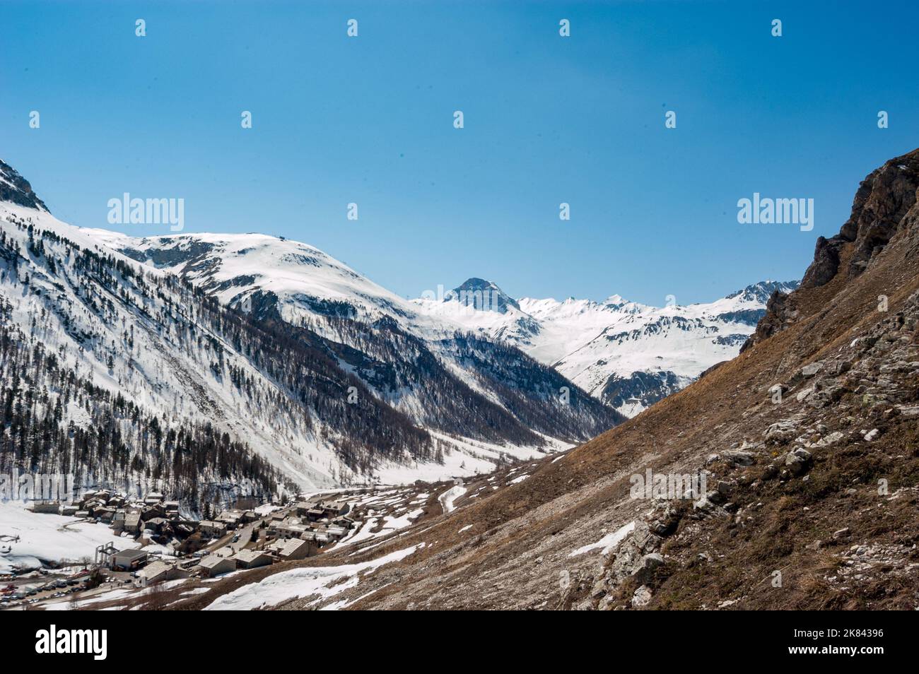 Val d'Isère, espace Kiilly, Savoie, France Banque D'Images