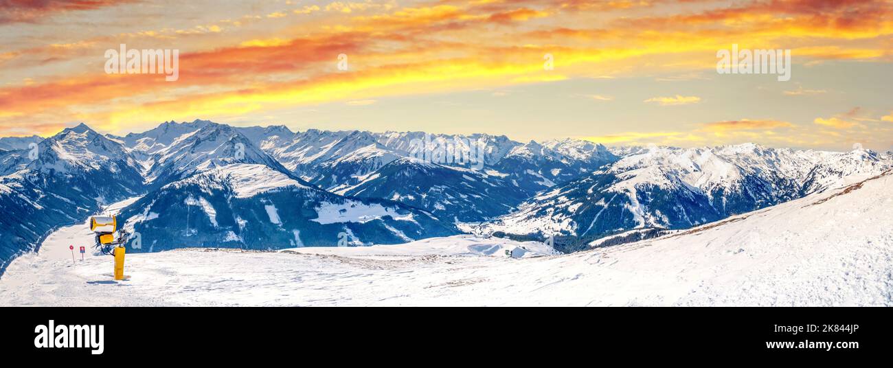 Vacances de ski à Zillertal, Autriche Banque D'Images