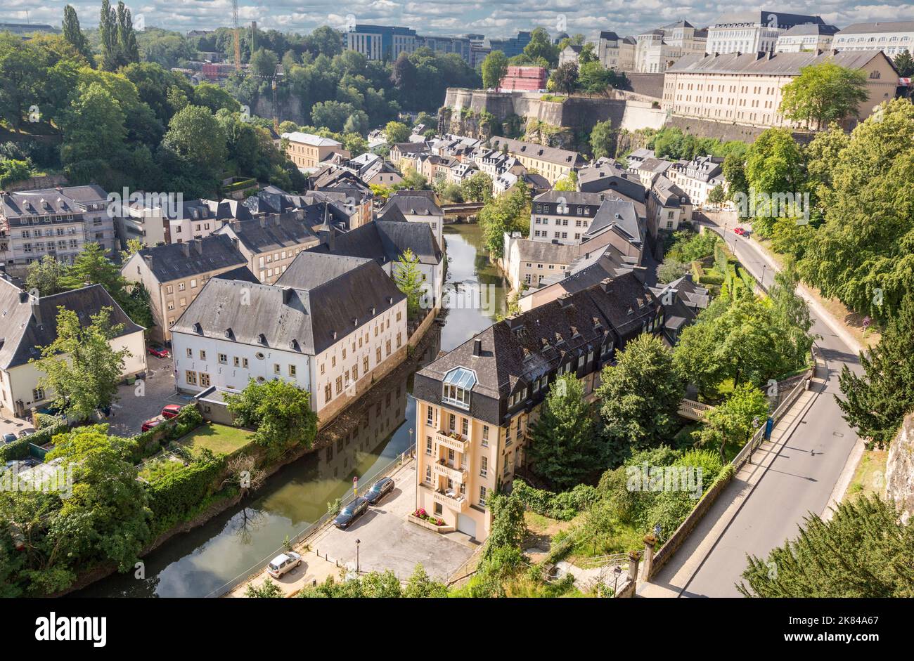 La Ville de Luxembourg et de l'Alzette, Luxembourg. Banque D'Images