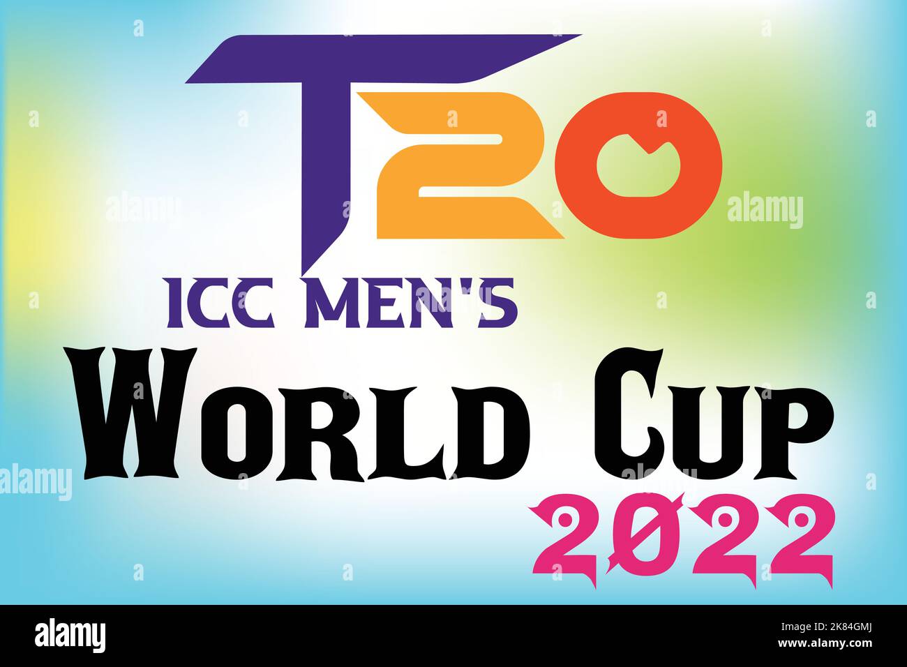 Coupe du monde ICC T20 2022 en Australie. Match de cricket Illustration de Vecteur