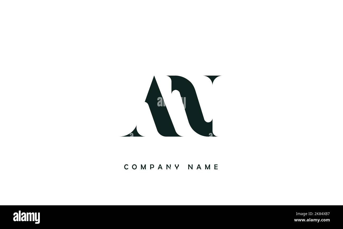 MONOGRAMME DE LOGO LETTRES abstraites AN, NA Illustration de Vecteur