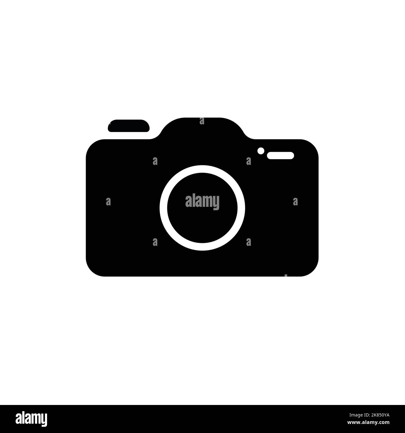 Icône d'appareil photo de téléphone, illustration vectorielle plate du logo sur fond blanc isolé. Illustration de Vecteur