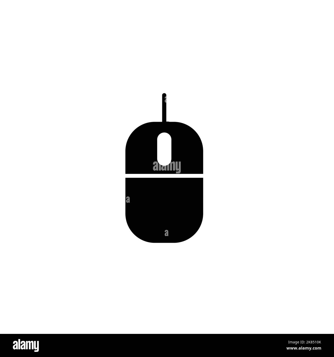 Icône de la souris, illustration vectorielle du logo sur fond blanc isolé. Illustration de Vecteur