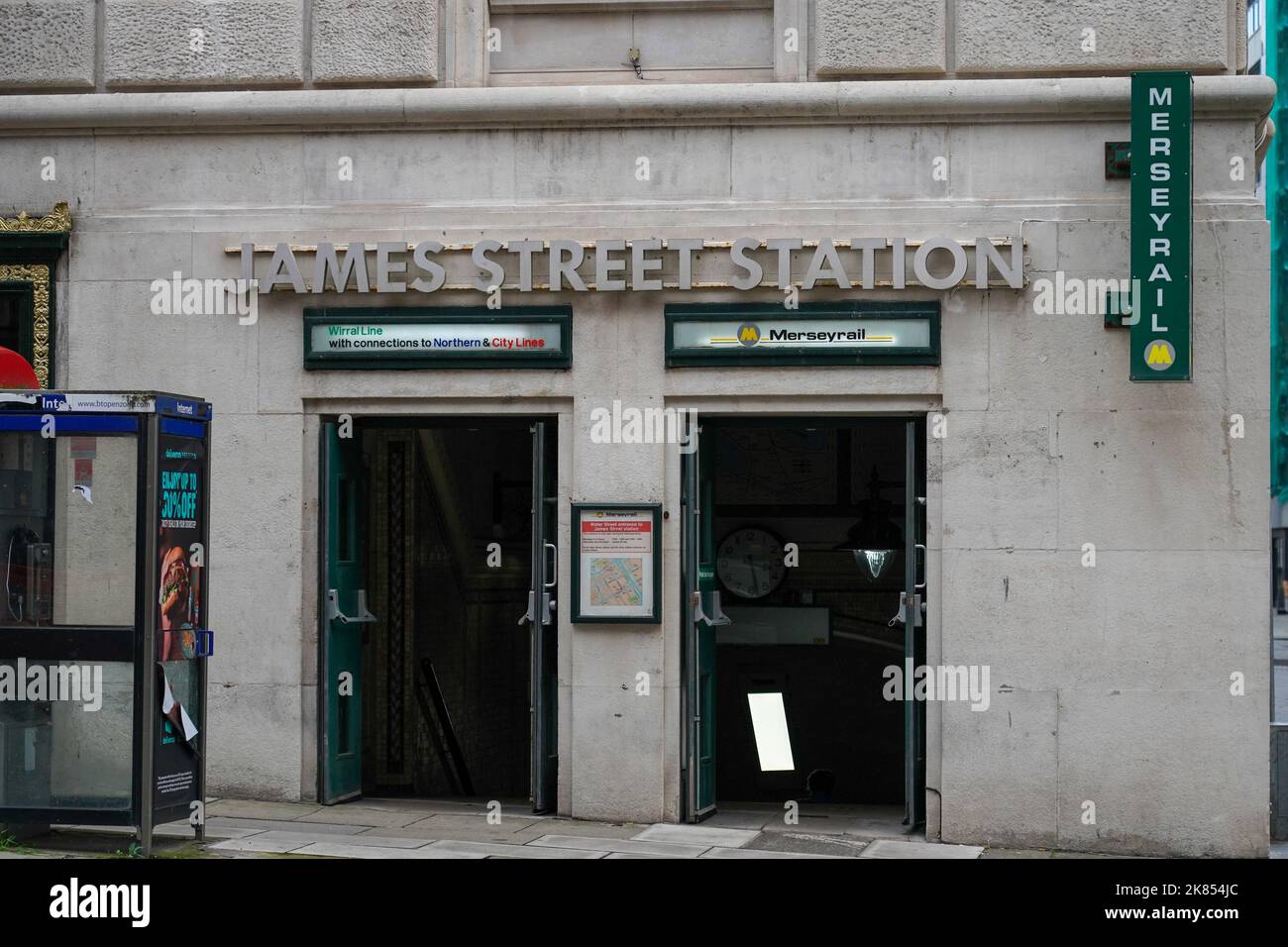 Gare de James Street. Liverpool. Banque D'Images