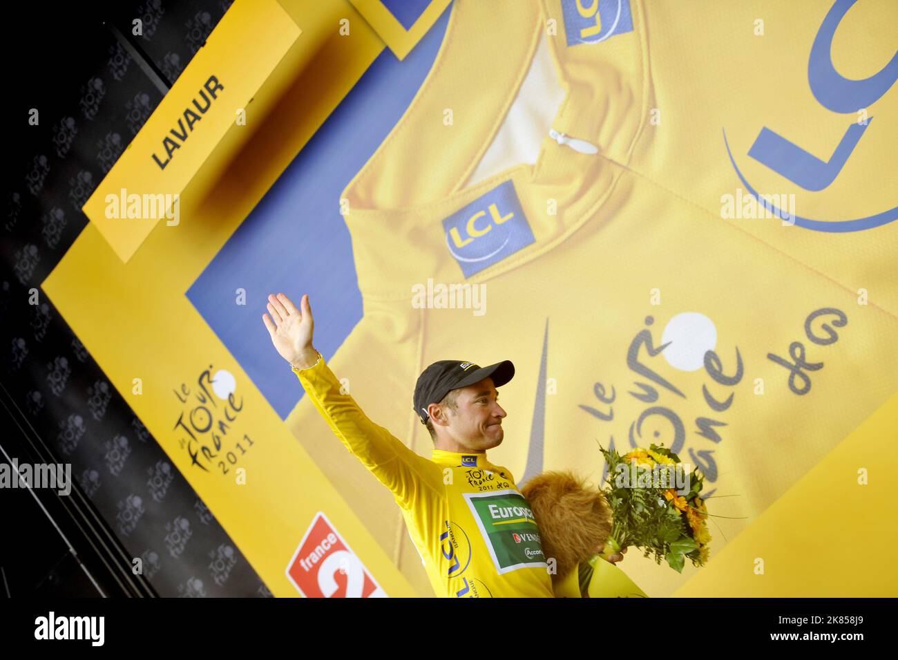 Maillot Cycliste LG Europcar - Porté Par Thomas Voeckler - Taille M - Collection