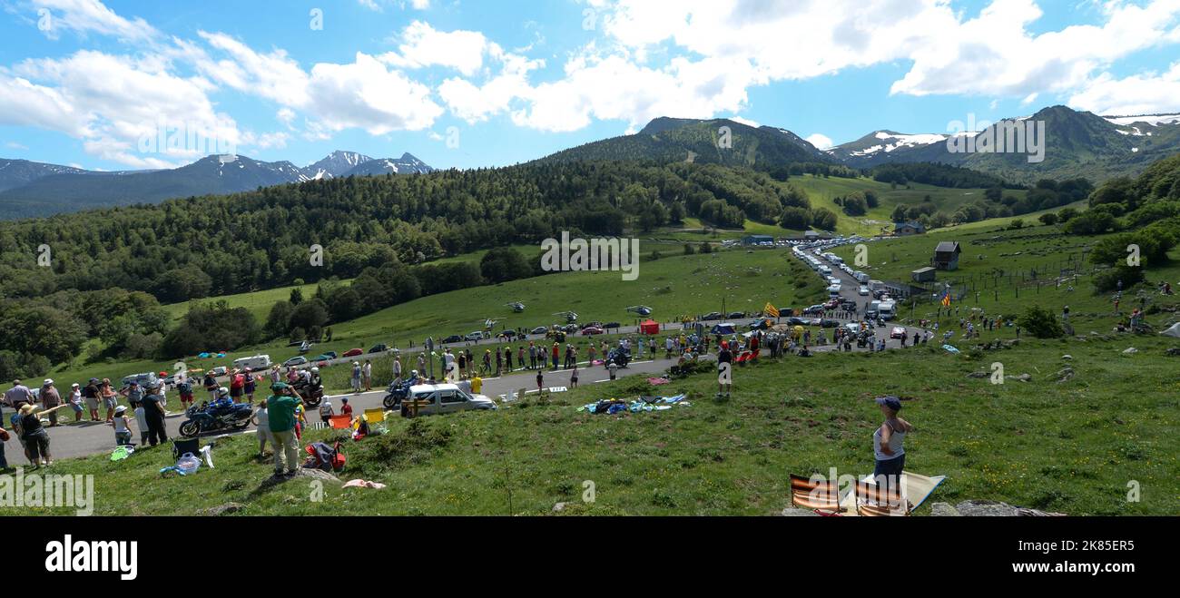 Vue générale vue sur le col de Pailheres. Banque D'Images