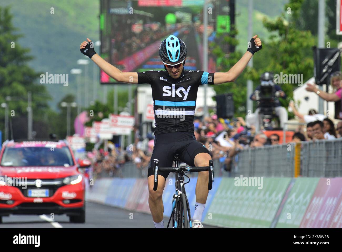 Mikel Nieve (Team Sky) remporte la scène Banque D'Images